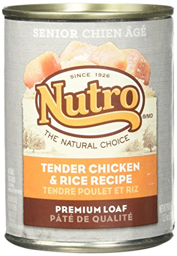 Nutro 50411565 Tender Chicken & Rice Recipe Can Senior Dog Food, 12 Ea/12.5Oz