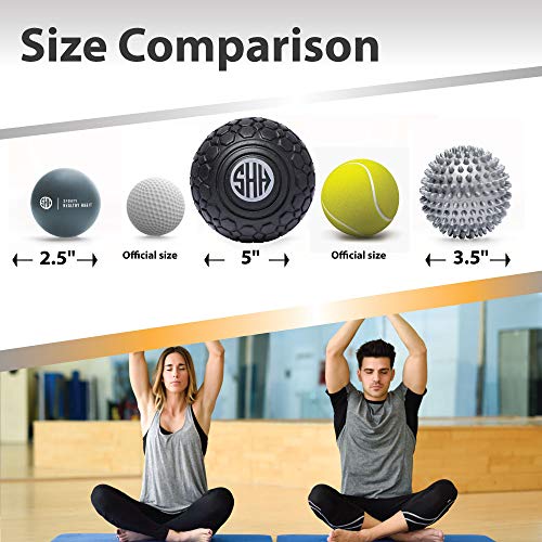 Sporty Healthy Habit Massage Ball Set: 5 inch Foam Roller + Large Spiky Ball+ Lacrosse Massage Ball. Trigger Point Therapy, Myofascial Release, Muscle Recovery, Foot Massager and Plantar Fasciitis
