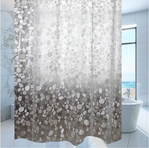 GYMNLJY PEVA Shower curtain Water-Repellent Antibacterial Bathroom Decoration Blackout cut off Hanging curtain Bath Shower Shade for Bath , wide 120 high 180