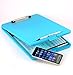 Adorox Letter Size Slim-case Storage Clipboard Teal Plastic Storage Clipboard for Students, Teachers, Sales, Utility, Industrial, Office Professional (Teal))