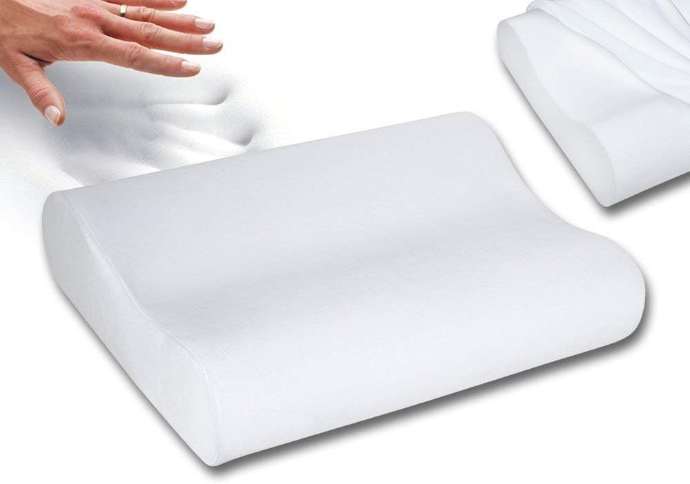 Zofey Orthopedic Memory Foam Cervical Pillow for Sleeping, Neck Pain (Queen Size , White)