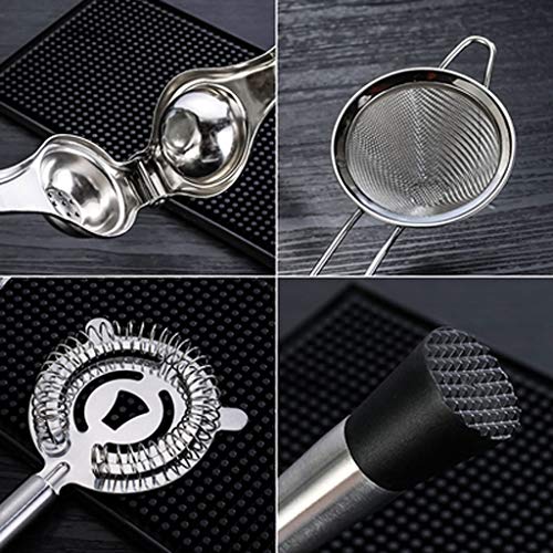 Sektkühler Eisbehälter Weinkühler Premium-Cocktail Shaker Bar Werkzeug-Set (11 Stück) gebürstetem Edelstahl Barkeeper… – Bild 6