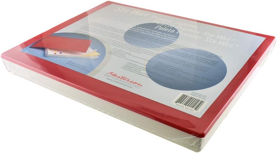 Masterson Sta-Wet Premier Palette Airtight Paint Palette Keeps Paint Fresh for Days 12 x 16 Inches, Made in USA