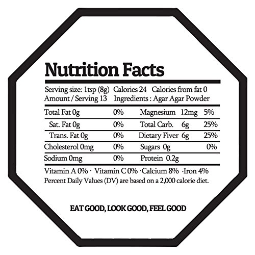Freshseoul natural agar agar powder 3.5 oz (with stainless measuring Teaspoon) Vegetable Gelatin Dietary Fiber 100% Natural Pure from Sea - Thumbnail 6