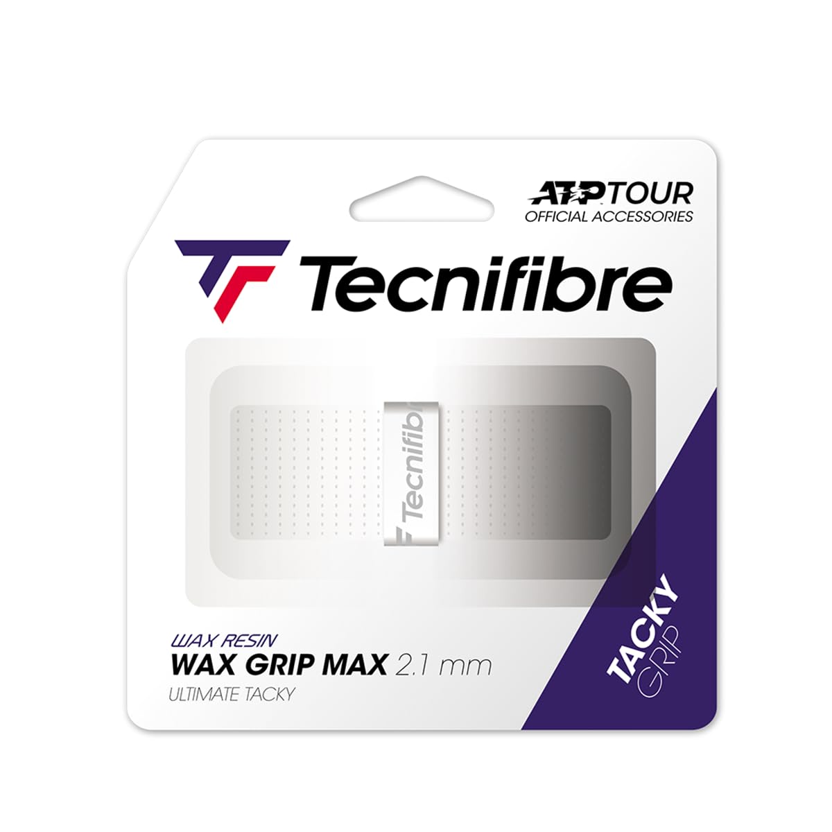 Tecnifibre Wax Max Tennis Grip White (Pack of 1)