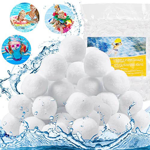 BEYAOBN 1300g Pool Filterbälle,Filterballs für Sandfilteranlagen Pool,Filter Balls ersetzen, Filterpumpe, Filterbälle Filtermaterial Filtersand Pool Sandfilter für Pool Sandfilteranlagen Aquarium