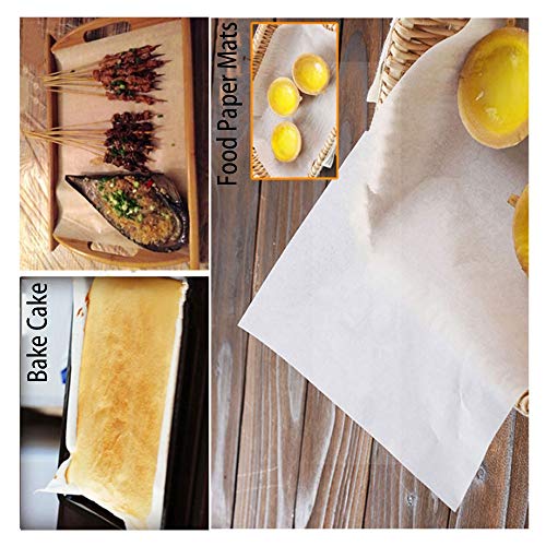 500 Count, Cookie Baking Sheets, Premium Parchment Paper Baking Sheets for Baking Cakes, Cooking, Cookies, Pastries, Non-Stick & Not Curl & Not Burn & Non-Toxic(White, 12" X 16")