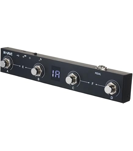 Pédale MIDI Portable à 4 Boutons - Rechargeable Par USB, Contrôle Par Application, Pour Musiciens En Scène Ou En Studio