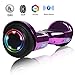 Felimoda 6.5 Inch Self Balancing Hoverboard, Two Wheels Hoverboard w/LED Light Built-in Wireless Speakers- UL2272 Certified (Chrome Purple)