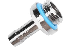 Brass G1/4 Thread Water Cooling Fitting with Two-Touch Hose Connector for PC CPU Liquid Cooling, 9mm Pagoda, 8mm ID Tubing, S