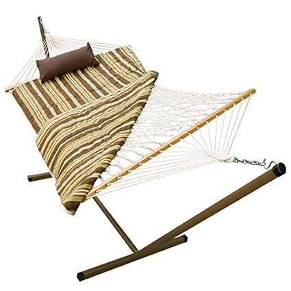 Algoma Rope Stand Alone Hammock with Pillow