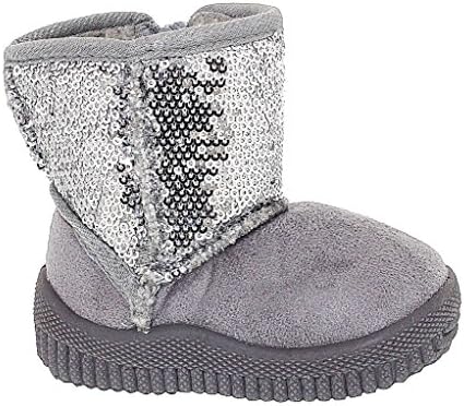 Toddler Sparkly and Sassy Sequin Bootie, ,SILVER, SIZE 12 US