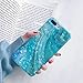 YeLoveHaw for iPhone 8 Plus / 7 Plus Case for Girls, Glitter Pearly-Lustre Translucent Shell with Quicksand Pattern Phone Case [Flexible, Slim Fit, Full Protective] for iPhone 7Plus / 8Plus(Blue)