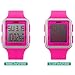 Women’s Sport Digital Watch, Big Face Square, Waterproof and Multifunctional Watch - Soft Silicone Strap - Easy-to-Read Numbers – Water and Shock Resistant (Rose red, Pink)