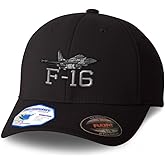 Flexfit Cap for Men & Women Embroidered F-16 Fighting Falcon Airplane B Embroidery