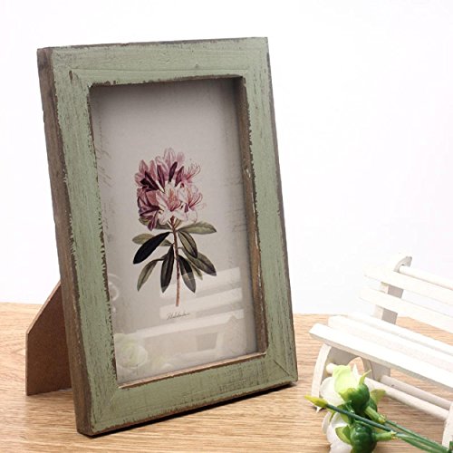 Kingfansion Vintage Photo Frame Home Decor Wooden Wedding Casamento Pictures Frames (Green ) - Thumbnail 5