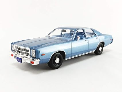 Amazon Com 1977 Plymouth Fury Steel Blue Detective Rudolph Junkins Christine 1983 Movie 1 18 Diecast Model Car By Greenlight 19082 Toys Games