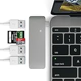 sicotool USB C 3.1 Hub, Adapter for 12 inch Macbook Pro 2016 13 inch 15 inch,5 in 1 Multiport USB Dongle 3.0 Type A Port Micro SD Memory Card Reader (SPACE GRAY)