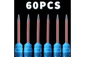 THINKPRICE 60Pcs Dental Mixing Tips for Dental Impression Temp Crowns Material Mix, 10:1 Ratio, Blue-Orange