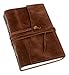 Antique Dark Brown Leather Journal Diary (Handmade)-Leather Cord Coptic Bound 25% Off Sale + Special Offer Now!