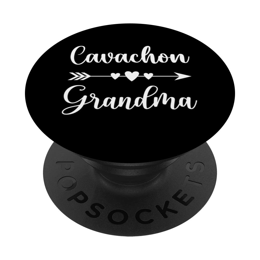 Cavachon Grandma Funny Cavachon Dog Lovers Gift Mother's Day PopSockets Swappable PopGrip