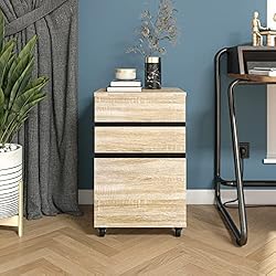 YITAHOME 3 Drawer Mobile File Cabinet, Rolling