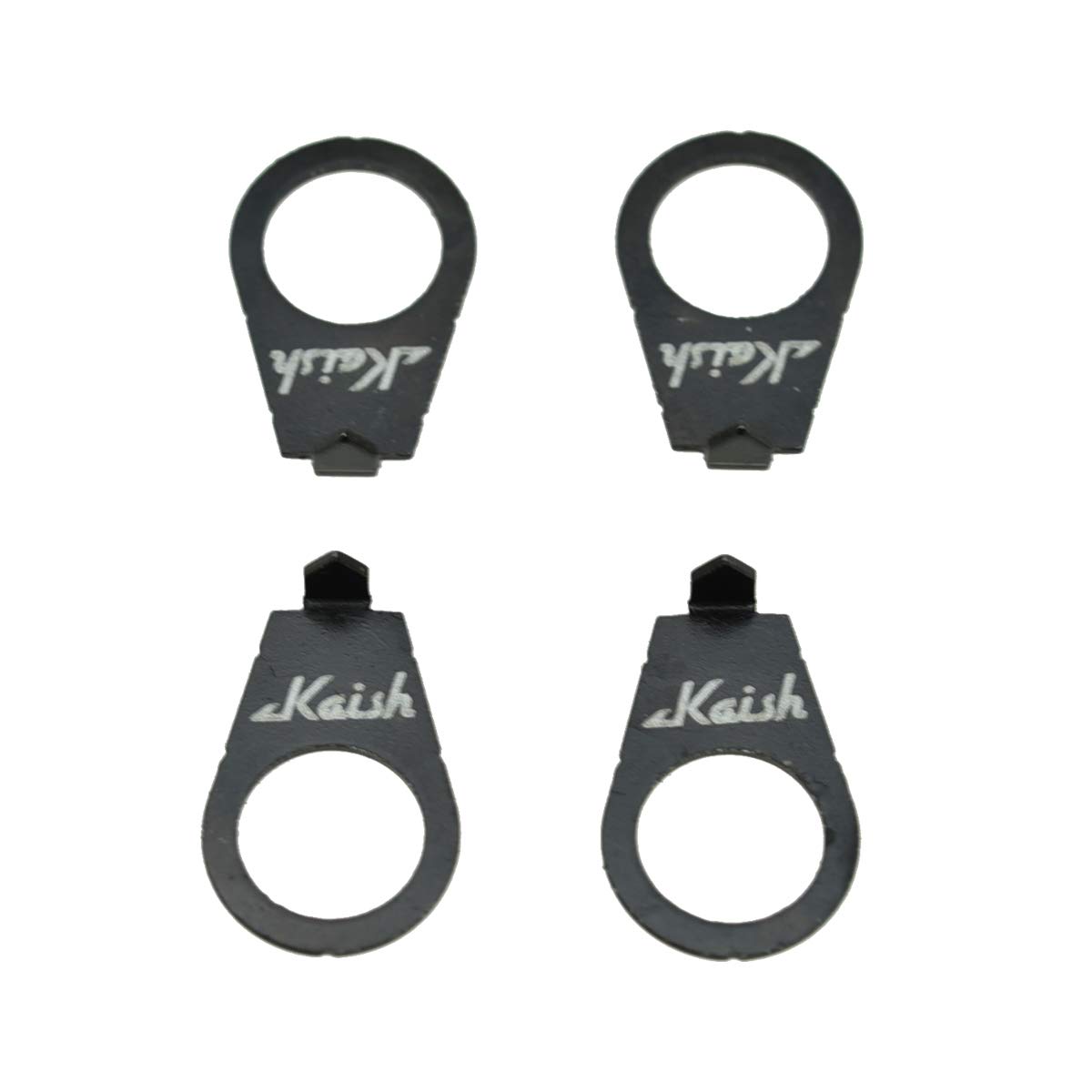 KAISH Set of 4 LP Guitar Knobs Pointer Plate 3/8" Knob Position Indicator for USA LP Les Paul or CTS Pots Black