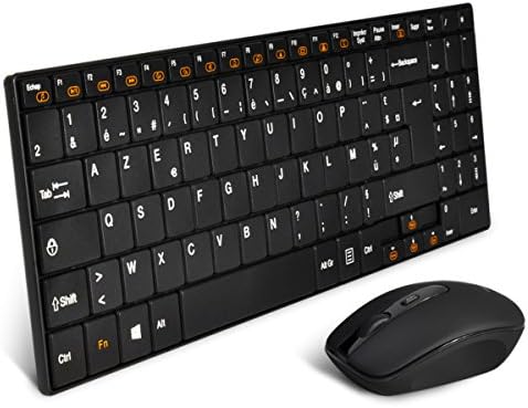 Advance CLS-SLIM-BK Wireless Combo Kit with Azerty Keyboard and Wireless Mouse Black