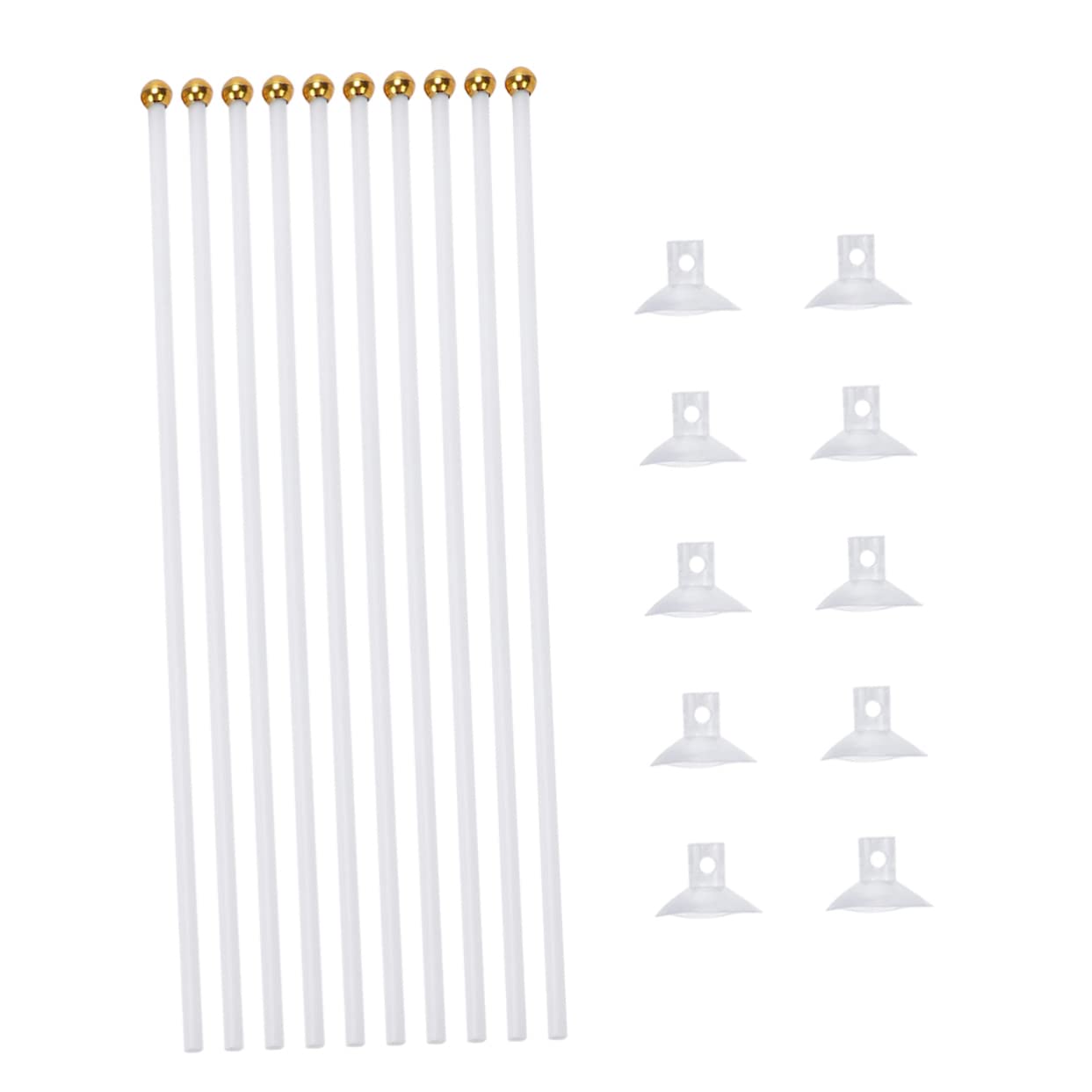 BESPORTBLE Suction Cup Flag Pole, 10Pcs Car Flag Holder Car Window Flag Poles Small Flag Holder Mount Flag Pole Accessory