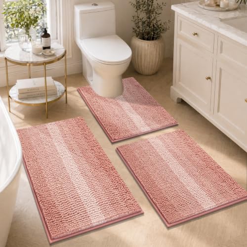 Yamaziot Bathroom Rugs Sets 3 Piece Ultra