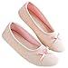 Barerun Women Elegant Cashmere Knitted Memory Foam Indoor Ballerina House Slippers/Shoes