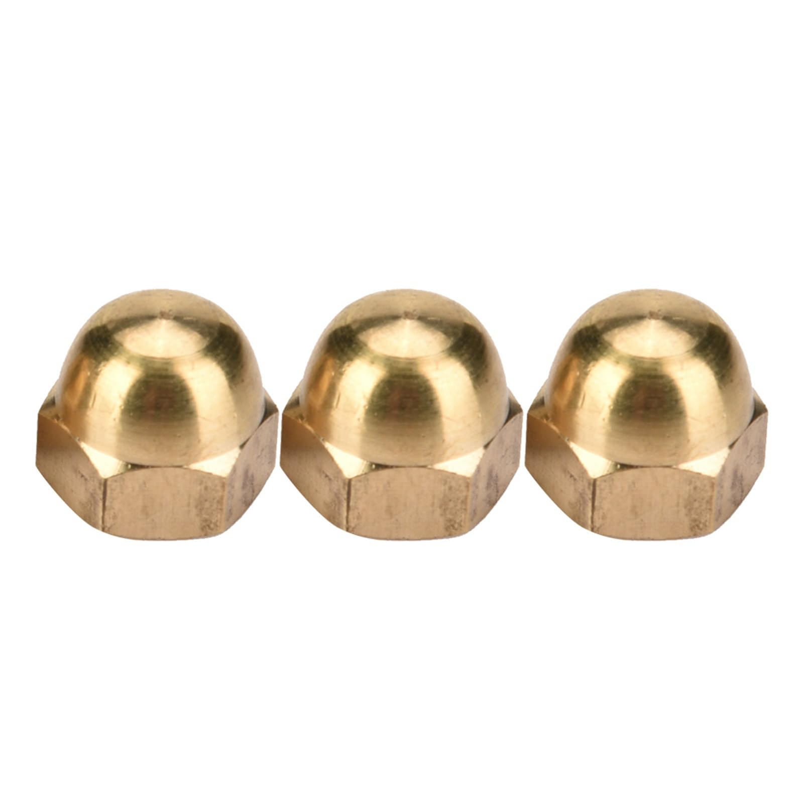 Acorn Nut Brass Acorn Hex Nut High Hardness M3-M12 Dome Cap Nut 7 Types Vehicle Fasteners Set with Box(M8 10PCS)