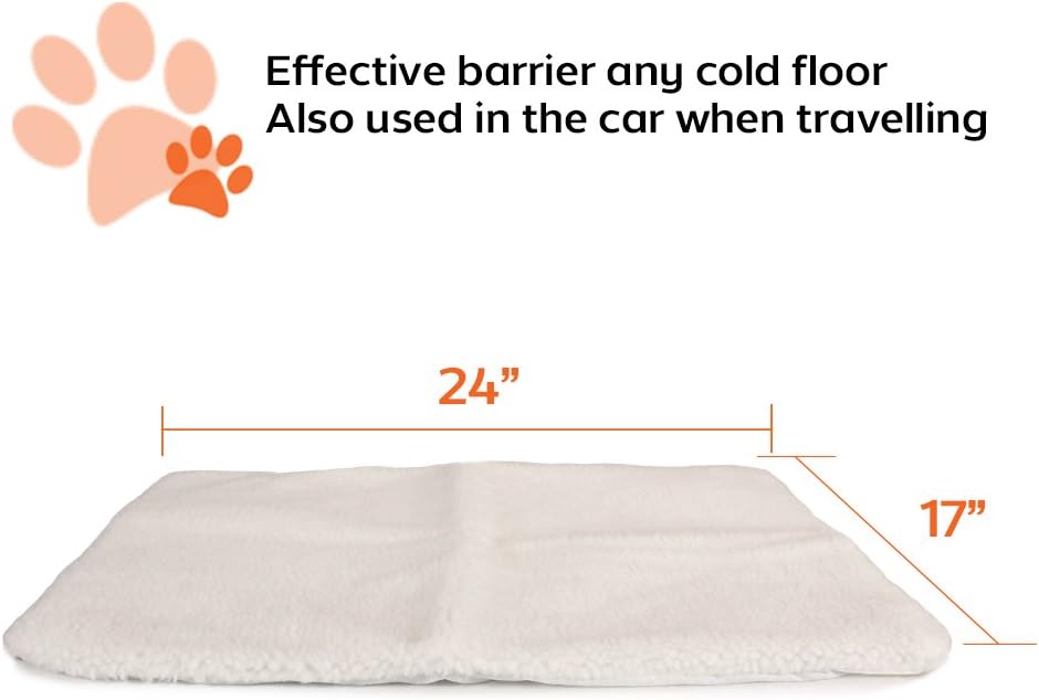 PARTYSAVING Self Heating Snooze Pad Pet Bed Mat for Pets Cats, Dogs and Kittens for Travel or Home, APL1344, White : Pet Supplies