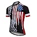 Weimostar Men's USA Cycling Jersey Short Sleeve Biking Shirts Breathable with Pokects Black Size XXL