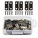 Anpatio Antique Bronze Mini Hinges 50pcs Butt Hinges 270 Degree Folding Hinge with 200pcs Replacement Screws for Wooden Jewelry Box Dollhouse Crafts 0.6 x 0.71 inches