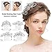 ANBALA 4 Pack Bridal Wedding Hair Comb Bridal Hair Clip Crystal Rhinestones Pearls Women Wedding Hair Comb Wedding Decoration Headpiece for Brides Silver