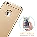 iPhone 6S Case, VANSIN 3 in 1 Ultra Thin and Slim Hard Case Coated Non Slip Matte Surface with Electroplate Frame for Apple iPhone 6 (2014) and iPhone 6s (4.7'')(2015) - Gold