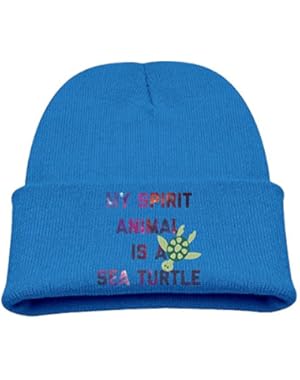 Spirit Animal Is A Pineapple Sea Turtle Kid's Hats Winter Funny Soft Knit Beanie Cap, Unisex