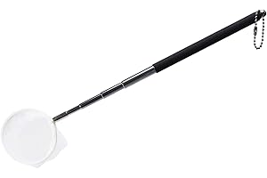 Upettools Fish Shrimp Skimming Net Fine Mesh Extendable Stainless Steel Handle Fishing Net for Aquarium Fish Tank Pond Creek