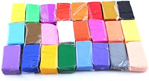 JKJCN Colorful Polymer Clay, 24 Blocks Colored Oven Bake Modelling Clay Used To Develop Children's Imagination And Creativity