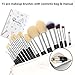 Qivange Fan Makeup Brushes, Professional Makeup Brushes Set Eyeshadow Bronzer Foundation Brushes Set with Cosmetic Bag