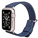 JSGJMY Compatible for Iwatch Band 38mm 40mm S/M Women Genuine Leather Loop Replacement Strap Compatible for iWatch Series 4 (40mm) Series 3 2 1 (38mm),Midnight Blue with Series 2/1 Gold Clasp