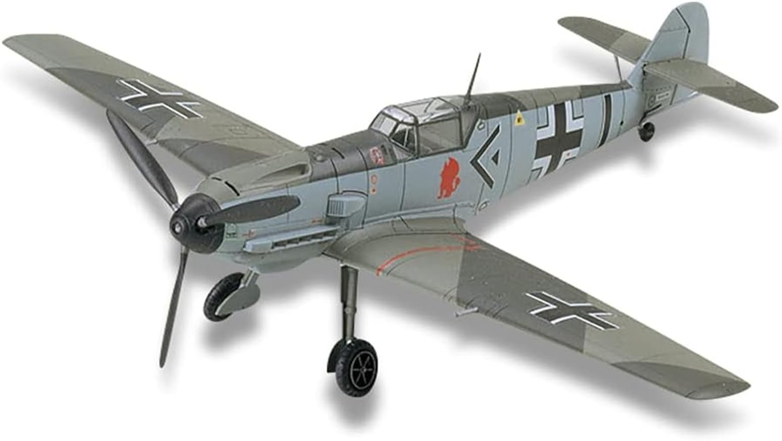 TAMIYA 300060750 300060750-1:72 Messerschmitt Bf109E-3, Aviation Model, Standing Model, Faithful Replica, Plastic Kit, Crafts, Model Kit, Assembly, Unpainted, Medium