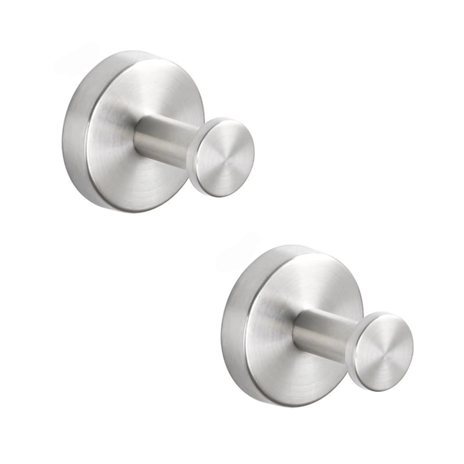 Stainless Steel Suction Hooks - 2 PCS Heavy Duty, Waterproof, No-Drill Hooks for Bathroom, Kitchen, Glass Door
