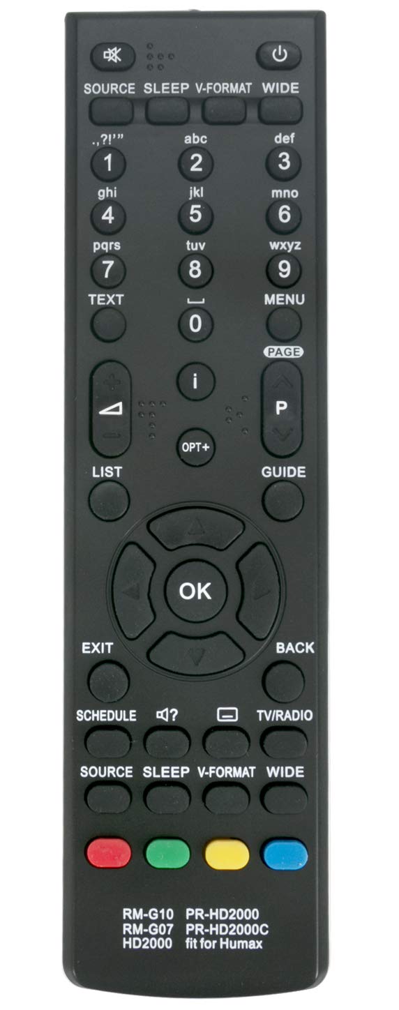 ALLIMITY Remote Control Replaced for Humax RM-G10 PR-HD2000 RM-G07 PR-HD2000C HD2000