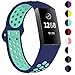 QIBOX Compatible with Charge 4 / Charge 3 Bands, Sports Silicone Replacement Women Men Bands Breathable Soft Strap Bracelet Accessories Compatible Charge 3 SE Fitness Activity Tracker Small Large