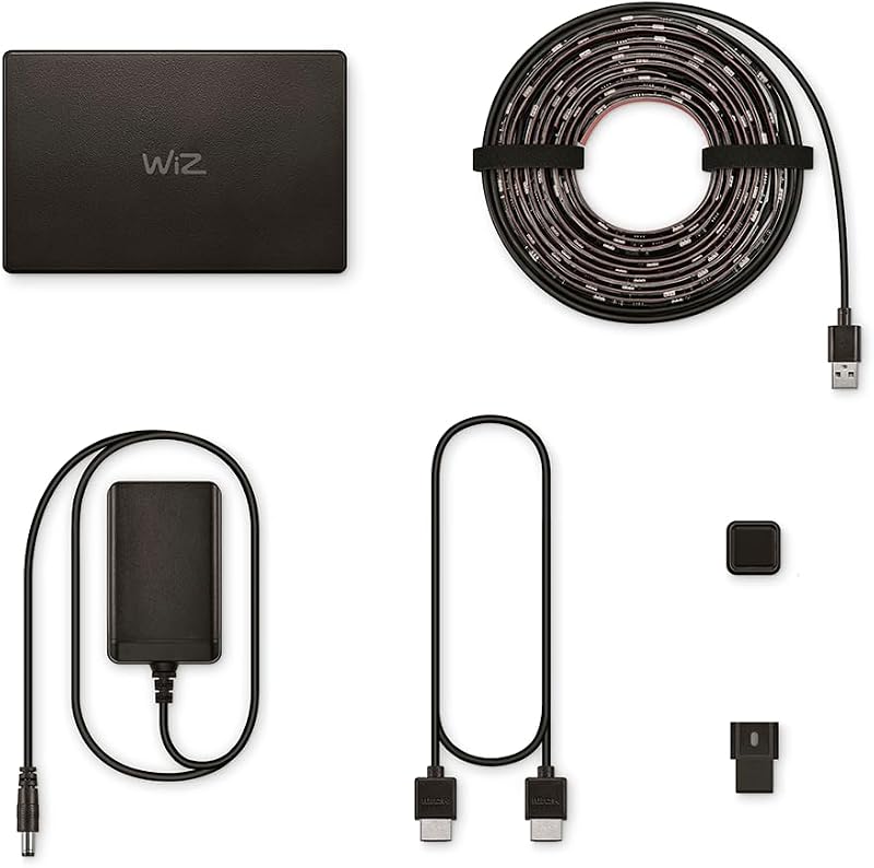 HDMI Sync Box avec rétroéclairage TV – Synchronise les lumières avec vos films, jeux et musiques – Ruban LED RGBIC pour TV de 75 à 85 pouces – Contrôle via application – Compatible Google et Alexa