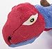 goDog Dinos Spike Squeaky Plush Dog Toy, Chew Guard Technology - Blue, Small