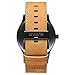 MVMT Classic Men's 45 MM Analog White Black Tan Watch with Leather Strap