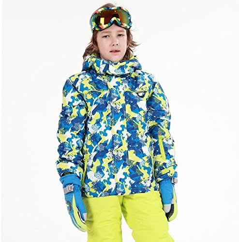 HAIVIDO Big Boys &amp; Girls Ski Jackets with Removable Hooded Water-Resistance &amp; Windproof Thicken Thermal Boys Snow Jackets Bright Colorful Printed Snow Coats